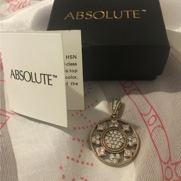 Absolute Vintage 14K Absolute Yellow Gold Over Sterling Silver & CZ Pendant - Picture 5 of 15